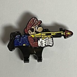 Super Mario Gun Sniper AK Blip Hat Pin Pins Streetwear Fitted New Era Glitter